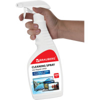 Чистящая жидкость-спрей для экранов и офисной техники BRAUBERG универсальная 500 мл 513288