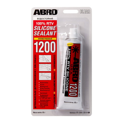 Силиконовый герметик ABRO 1200, прозрачный, 85г SS-1200-CLR-3-RW