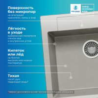 Кухонная мойка Polygran цвет серый ARGO-560 №14 575790
