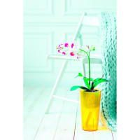 Кашпо для орхидей GARDENPLAST ЛАВАНДА со вставкой, высота 260мм, желтый 4814132002254