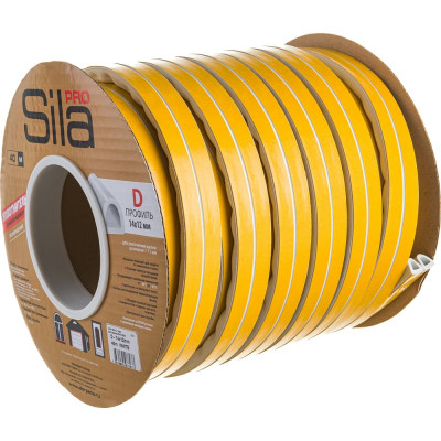 Самоклеящийся уплотнитель Sila pro D40м, 14х12мм, белый, SD-55C (S) SD-55C