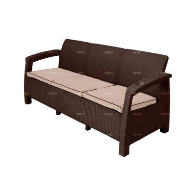 Трехместный диван TWEET Мебель, коричневый M7639