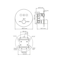 Термостатический смеситель для ванны и душа WasserKRAFT Thermo Dinkel 5844