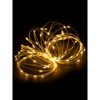 Светодиодная гирлянда TDM ELECTRIC Роса 100, 100LED, 10м, 3000К, 3хАА SQ0361-0058