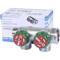 Регулирующий коллектор STOUT 3/4, 2 отвода 3/4ЕК SMB-6850-343402 RG008UJF3O1AHM