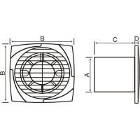 Вентилятор MTG A120S-T таймер + клапан 12264A