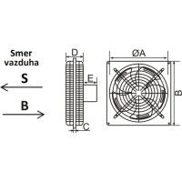 Многофункциональный металлический вентилятор MTG MF250G-16S приточный 900