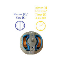 Вентилятор MTG A120S-T таймер + клапан 12264A