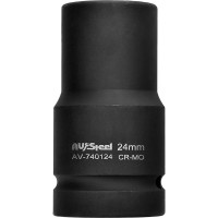 Головка ударная шестигранная удлиненная (24 мм; 1DR) AV Steel AV-740124