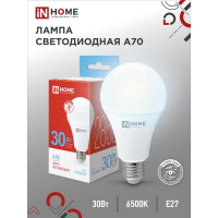 Светодиодная лампа IN HOME LED-A70-VC 30Вт 230В Е27 6500К 2850Лм 4690612024165