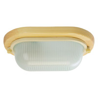 Светильник для бани и сауны FERON НБО 04-60-011 220V 60Вт Е27 IP54 дерево, клен, овал 11571