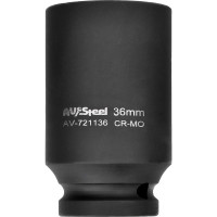 Головка ударная двенадцатигранная удлиненная (36 мм; 1/2DR) AV Steel AV-721136
