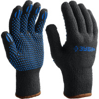 Трикотажные утеплённые перчатки ЗУБР МПП-7 р. L-XL, 10 шт 11462-H10