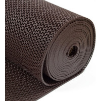 Коврик-дорожка SUNSTEP ПВХ, Zig-Zag, 8,5мм 0,9х12 м, коричневый 39-692