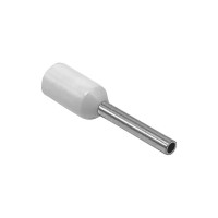 Штыревой втулочный изолированный наконечник KLR KTE 0.5-10V 0.5мм2/L=10мм/Белый 100510V