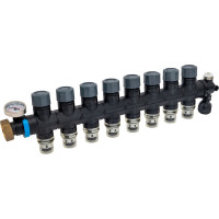 Коллекторная группа FV-PLAST полимер 1хPUSH-16 8 выходов, с расходомерами, воздухоотводчиками AA906002108