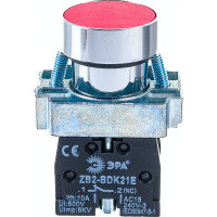 Кнопка управления ЭРА BBT61-BA-K04E LAY5-BA42 без подсветки красная 1р (НЗ), Б0045667