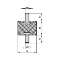 Резинометаллический буфер KIPP K0566.05002055