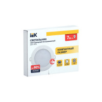 Светильник IEK ДВО 1601, белый, круг, LED, 7вт, 3000 К, IP20 LDVO0-1601-1-7-K01