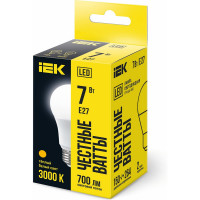 Лампа IEK LED A60, 7вт, 230В, 6500К, E27 LLE-A60-7-230-65-E27
