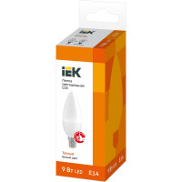 Лампа IEK LED, C35, свеча, 9вт, 230В, 3000К, E14 LLE-C35-9-230-30-E14