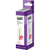 Лампа IEK серия 360, LED, C35, свеча, прозрачная, 5вт, 230В, 3000К, E14 LLF-C35-5-230-30-E14 -CL