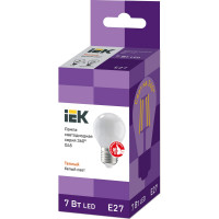 Лампа IEK серия 360, LED, G45, шар матовый, 7вт, 230В, 3000К, E27 LLF-G45-7-230-30-E27-FR