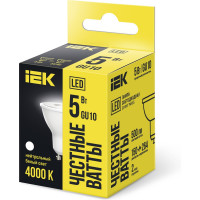 Лампа IEK LED, PAR16, софитная, 5вт, 230В, 4000К, GU10 LLE-PAR16-5-230-40-GU10