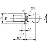 Шаровая цапфа KIPP K0713.1006