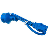 Шнур питания LANMASTER C13-Schuko, 3х0.75, 220В, 10А, синий, 0.5 метра LAN-PP13/SH-0.5-BL