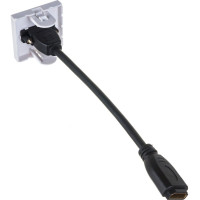 Вставка LANMASTER Mosaic 45x45 с адаптером HDMI , мама-мама, белая LAN-SIP-23HDMI-WH