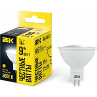 Лампа IEK LED MR16 софит 9вт 230В 3000К GU5.3 LLE-MR16-9-230-30-GU5