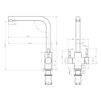 Смеситель для кухни OLIVE'S с возм. подключения фильтра BALEAR, 13450BL