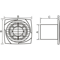 Вентилятор MTG A120-H гигротаймер + клапан 19625