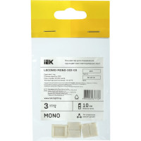 Коннектор IEK MONO, 10мм, 3шт, MONO, 10мм, разъем-разъем LSCON10-MONO-202-03