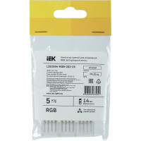 Коннектор IEK RGB, 14мм, 5шт, разъем-разъем LSCON14-RGB-202-05