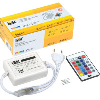 Контроллер с ПДУ IEK ИК RGB, 3 канала, 220В, 1А, 500вт LSC1-RGB-500-IR-20-220-B