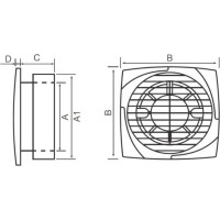 Вентилятор MTG A fi150-H гигротаймер + клапан 31185