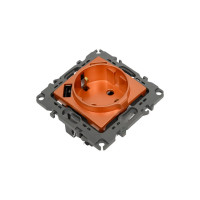 Розетка ЭРА 12410914 2PE 16A 250В, шторки, с 2xUSB 5В 3А,12, медь  10/100/2000 Б0047848
