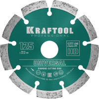 Диск алмазный сегментный по железобетону и бетону KRAFTOOL Universal 125х22 мм 36680-125