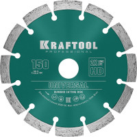 Диск алмазный сегментный по железобетону и бетону KRAFTOOL Universal 150х22 мм 36680-150