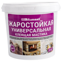 Жаростойкая универсальная клеящая мастика Bitumast 5 кг 4607952905511
