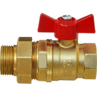 Шаровой кран БАЗ 11Б27п1 DN15 PN40 "американка" бабочка, серия Standart БАЗ.А.А31.1.15.НГ.40