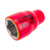 Головка торцевая шестигранная изолированная VDE (22 мм; 3/8"; 1000V) Unior 3838909191683