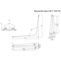 Кронштейн SB-1-150х125-BLM B2B 30100 APECS 00030100