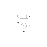 Дверной самоклеющийся стопор Amig нержавеющая сталь, пластик белый 405-45 IN BL