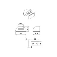 Магнитный стопор на клеевой основе Amig белый 403-50 BL
