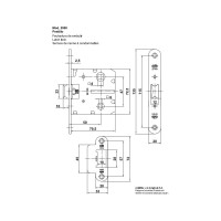Дверная защелка Amig покр. никель 20-50 NI