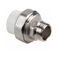 Муфта комбинированная RTP разъемная, американка, наружная резьба, D25х3/4 мм 10644