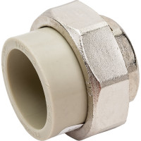 Муфта комбинированная RTP разъемная, американка, внутренняя резьба, D40х1 1/4 мм, серая 15804